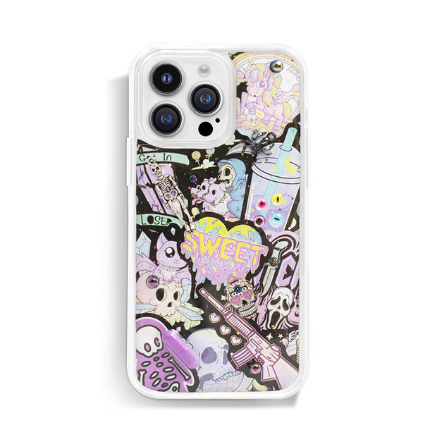 Party 3D Style 8. Phone Case ( Sticker & Glitter &Resin )