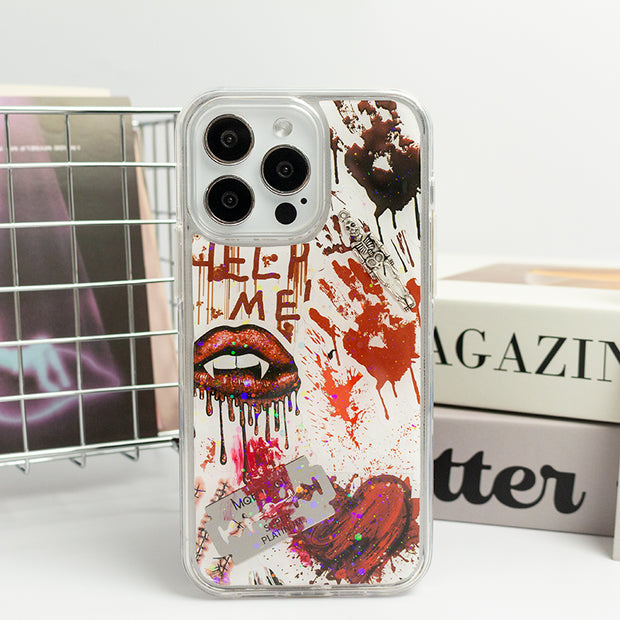 Party 3D Style 6. Phone Case ( Sticker & Glitter &Resin )