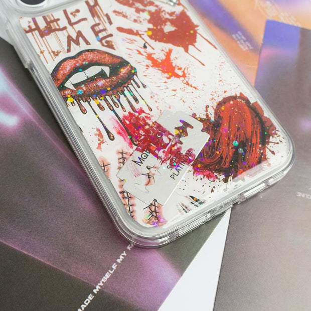 Party 3D Style 6. Phone Case ( Sticker & Glitter &Resin )