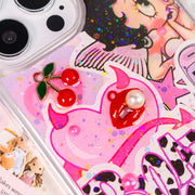 Party 3D Style 38. Phone Case ( Sticker & Glitter &Resin )