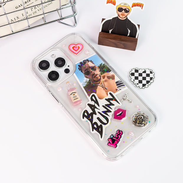 Party 3D Style 40. Phone Case ( Sticker & Glitter &Resin )