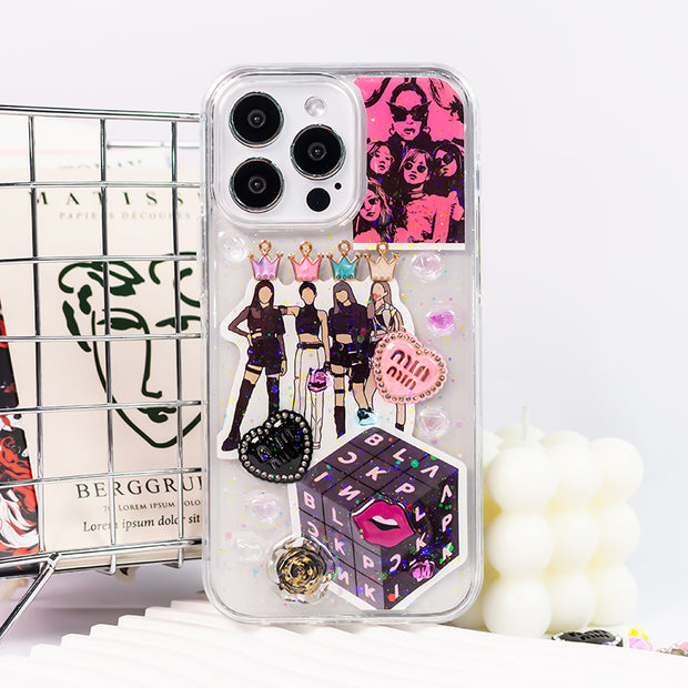 Party 3D Style 39. Phone Case ( Sticker & Glitter &Resin )