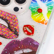 Party 3D Style 50. Phone Case ( Sticker & Glitter &Resin )