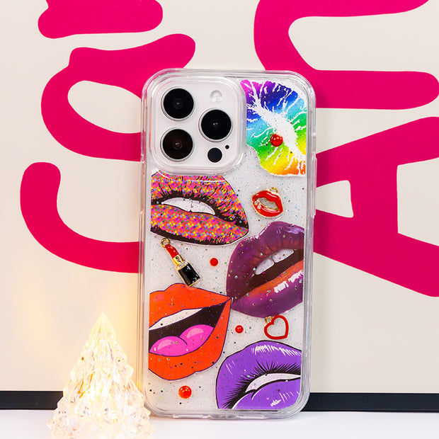 Party 3D Style 50. Phone Case ( Sticker & Glitter &Resin )