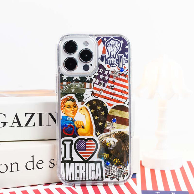 Party 3D Style 70. Phone Case ( Sticker & Glitter &Resin )