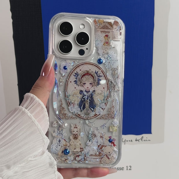 Party 3D Style 10. Phone Case ( Sticker & Glitter &Resin )